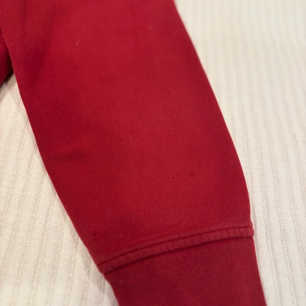 Tommy Hilfiger Y2K Men's Crewneck Vintage Red Long Sleeve Sweatshirt Size Medium